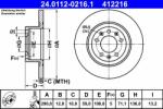 ATE Disc frana ATE 24.0112-0216.1 (24.0112-0216.1)