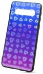 Glass TPU Husă Glass Reflect TPU Samsung Galaxy S10 G973 Heart - albastru-violet