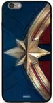 MARVEL Husă Original Marvel Glass TPU iPhone XS / X Captain Marvel Pattern 022 - albastru (Licență)