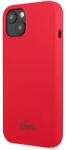 Lacoste Liquid Silicone Glossy Printing Logo Husă pentru iPhone 13 roșu