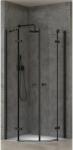 Belform Infinity 27CB2924 félkör alakú zuhanyparaván, 2 csuklós ajtó, 6 mm-es üveg, átlátszó, matt fekete profil, 90x90x200 cm (27CB2924)