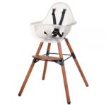 Childhome Scaun de masa reglabil in inaltime Childhome Evolu 2 Natural inchis Alb transparent (CH-CHEVOCHFR) - ookee Scaun de masa bebelusi, inaltator