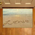 Oyo home Love Oyo Home bejárati szőnyeg, 58x38 cm, 100% poliészter