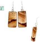  Cercei din Jasp Desert cu Argint 925 - 40x13x3 mm - 1 Pereche