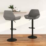 vidaXL Scaune de bar, 2 buc. , gri deschis, catifea (339368)