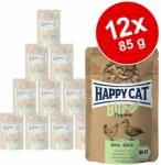 Happy Cat 12x85g Happy Cat Bio Pouch bio csirke & bio pulyka nedves macskaeledel