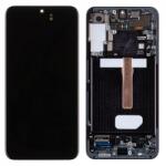 Samsung S906 Galaxy S22+ Előlap keret+LCD Kijelző+Érintőüveg, Phantom Black, Fekete (GH82-27500A, GH82-27501A) Service Pack