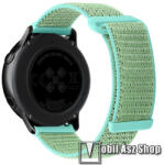  Okosóra szíj - szövet, tépőzáras - 20mm széles - ZÖLD - SAMSUNG Galaxy Watch 42mm / Amazfit GTS / Galaxy Watch3 41mm / HUAWEI Watch GT 2 42mm / Galaxy Watch Active / Active 2