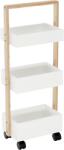 Mobikon Raft 3 polite mdf alb bambus natur Arto 30x18x75 cm (0000215971) Raft
