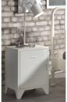 VIPACK Noptieră "Bronxx" cu ușă, alb mat, metal BRNA1114 (442696)