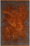 Karacahan Magnifique szőnyegek, 55% modál / tencel, 45% akril, 80x150 cm, narancs / sötétszürke