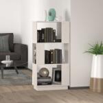 vidaXL Bibliotecă/Separator cameră, alb, 51x25x101 cm lemn masiv pin (814035) Biblioteca
