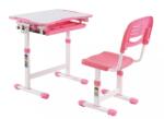 Vipack Birou reglabil pentru copii „Comfortline 201 cu scaun, roz/alb CLBU20113 (442701)