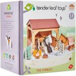 Tender Leaf Toys Fa figura készlet Tender Leaf Toys - Lóistálló, 13 részes (191856081654)