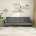 vidaXL Canapea extensibilă cu 2 locuri, 2 perne, gri deschis, textil (337489) Canapea