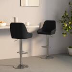 vidaXL Scaune de bar, 2 buc. , negru, material textil (339446)