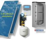 Napcsap 4-6 fő részére Cordivari napkollektor rendszer: 3 db prémium sikkollektor, 300 literes 2 hőcserélős álló bojler, szivattyú állomás, vezérlés, tágulási tartály (SZETT_46_COR_3SIK_300_2ST_HMV)