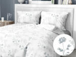 Goldea lenjerie de pat de lux din bumbac satinat - flori de câmp în gri deschis 200 x 220 și 2buc 50 x 70 cm Lenjerie de pat