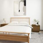 vidaXL Noptiere, 2 buc. , maro miere, 35x34x32 cm, lemn masiv de pin (813402)