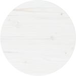 vidaXL Blat de masă, alb, Ø40x2, 5 cm, lemn masiv de pin (813652)