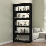 vidaXL Bibliotecă/Separator cameră negru 80x30x167, 4 cm lemn masiv pin (808202) Biblioteca