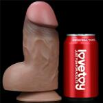 Lovetoy Dildo Mega Dublu-stratificat Nature Cock, Brun, 18 Cm Dildo