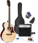 Max Music ShowKit 4/4 Elektro-akusztikus gitár szett (40W er. , t. f. húr, táska, hang. , peng. ) - Natúr