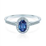SAVICKI Inel Heart of the Ocean: aur alb, safir albastru - savicki - 7 119,00 RON