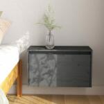 vidaXL Dulap de perete, gri, 60x30x35 cm, lemn masiv de pin (813449) Raft