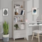 vidaXL Dulap înalt „HAMAR, alb, 60x35x180 cm, lemn masiv de pin (340489) Comoda