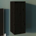vidaXL Dulap de perete, negru, 30x30x80 cm, lemn masiv de pin (813503) Raft