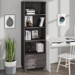vidaXL Dulap înalt „HAMAR gri deschis 60x35x180 cm, lemn masiv de pin (340491) Comoda