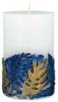 ARTMAN Lumânare decorativă, albastră, 8x13 cm - Artman Monstera