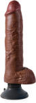 Pipedream King Cock 10" Vibrating Cock with Balls Brown Vibrator