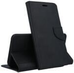 OPPO A16s Telefontok - FANCY fekete szilikon keretes könyvtok - tokgalaxis