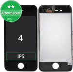 Apple iPhone 4 - LCD Kijelző + Érintőüveg + Keret (Black) TFT, Black