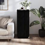 vidaXL Servantă, negru, 31, 5x34x75 cm, lemn masiv de pin (813358) Comoda