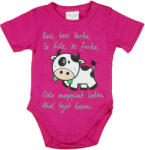 Asti Bocis feliratos rövid ujjú baba body pink - pindurka