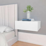 vidaXL Noptiere suspendate, alb, 40 x 30 x 15 cm, PAL (800306)