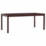 vidaXL Masă de bucătărie, maro închis, 180 x 90 x 73 cm, lemn de pin (283407) - izocor