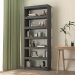 vidaXL Bibliotecă/Separator cameră, gri, 80x30x199, 5 cm lemn masiv pin (808205) Biblioteca