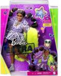 Mattel Barbie Extra GXF10 - Papusa Extra Style Coafura moderna în bluză mov si catelus (GXF10) Papusa Barbie