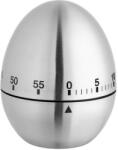 TFA Timer analog pentru bucatarie EGG TFA, forma ou, otel inoxidabil, alarma audio, mecanism clasic metalic, Argintiu (38.1026)