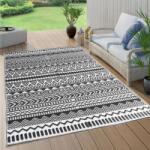 vidaXL Covor de exterior, negru, 140x200 cm, PP (316922) Patura