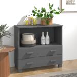 vidaXL Servantă „HAMAR, gri închis, 85x35x80 cm, lemn masiv pin (340498) Comoda