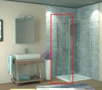 HSK New Style zuhanyfal ajtóhoz króm profil, átlátszó üveg 90 cm 1439090.41. 50 (1439090.41.50)