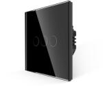 Luxion Intrerupator Triplu cu Touch din Sticla LUXION, 500W - culoare negru