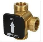 Thermador International T3361 háromjáratú keverőszelep 11/4" fix. beállított 61C, BB, kvs=12 (kazánvédő) (T3361)