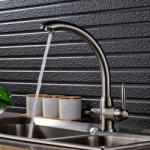 Getwell Swan 2 karos, 3 utas Konyhai Csap Víztisztítókhoz Nikkel színben (GW207N)