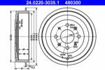 ATE Tambur frana ATE 24.0220-3035.1 (24.0220-3035.1) - automobilus